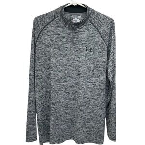 Under Armour 1/4 Zip Jersey Loose Fit HeatGear L Black Grey